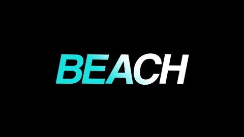 Beach Text Stock Footage 314026167