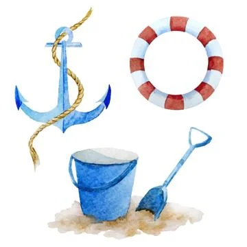 Beach theam Stock Illustration