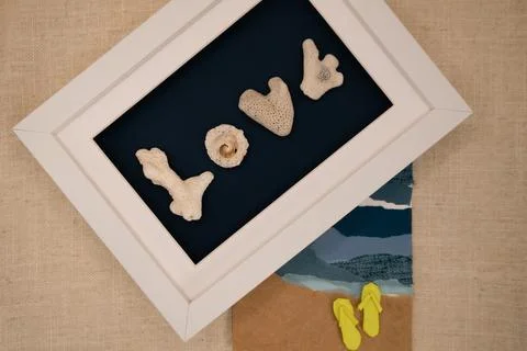 Beach Theme Handmade LOVE Gift for Couples 4K High-Quality Romantic Decor Stock Photos