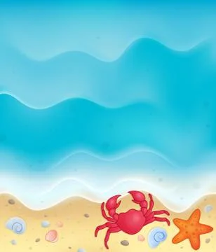 Beach theme image - eps10 vector illustration. Stock Illustration