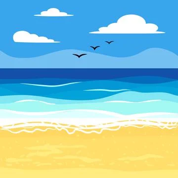 Beach things and old surfboard with greeting - summer holidays vector illustr Stock Illustration
