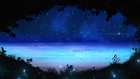 Beach through Beautiful Cave Stock-Footage 305134988