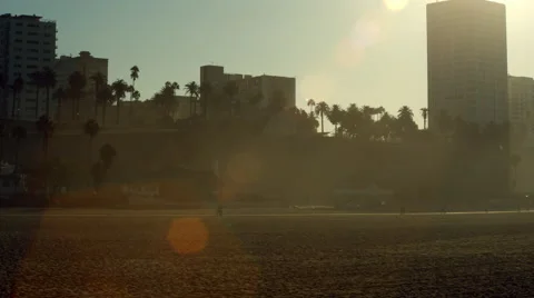 Beach Time Lapse Buildings Windy Lens Flares 스톡 동영상 49798855