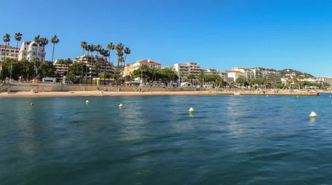 Beach Time Lapse Cannes Pan Stock Footage 31866855