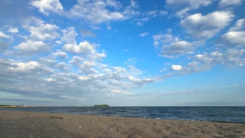 Beach Time Lapse Clouds Only Stock Footage 284996698