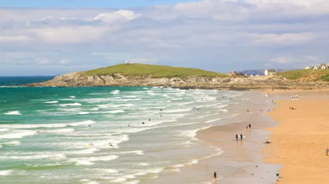 Beach Time Lapse Cornwall Coastline Stock Footage 31867883