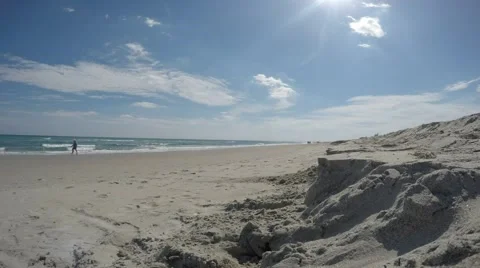 Beach Time Lapse Stockbeeldmateriaal 52491149
