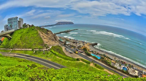 Beach Time Lapse Lima HDR Stock Footage 31869362
