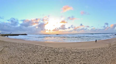 Beach Time Lapse Lisbon Sunset Stock Footage 31868921