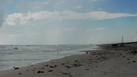 Beach time lapse. Padre Island, Texas Stock Footage 31473048