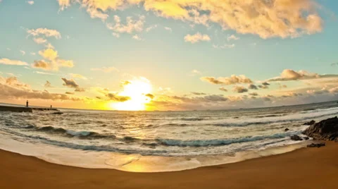 Beach Time Lapse Porto Sunset Stock Footage 31868711