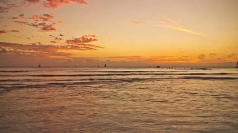 Beach Time Lapse Post Sunset Stock Footage 31864547