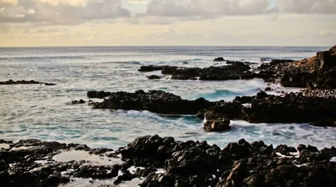 Beach Time Lapse Rocks Stock Footage 31862661