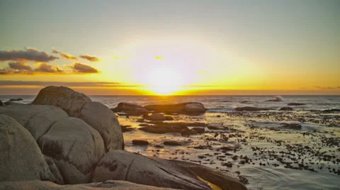 Beach Time Lapse Sunset Stock Footage 31866255