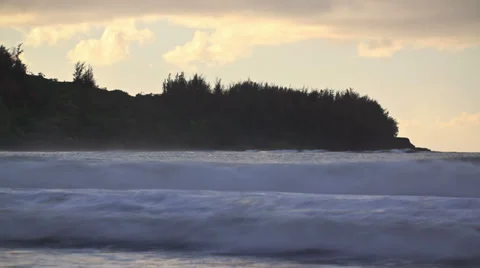 Beach Time Lapse Surfers Video stock 31860240