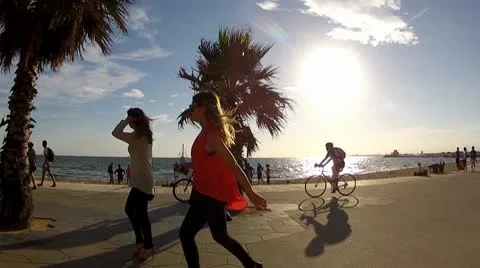 On the beach time lapse.mp4 Stock Footage 10747485