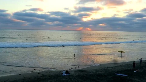 Beach time before night Stock Footage 75654854