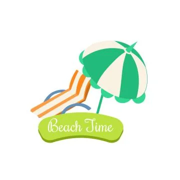 Beach Time. Summer Vacation. Vector Illustration イラスト素材