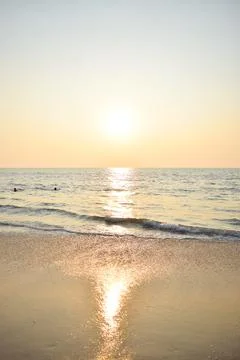Beach at the time of sunset. Stock Photos