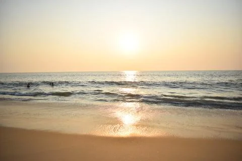 Beach at the time of sunset. Stock Photos