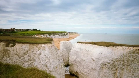 Beach timelapse, Botany Bay, Margate, UK Stock-Footage 74639391
