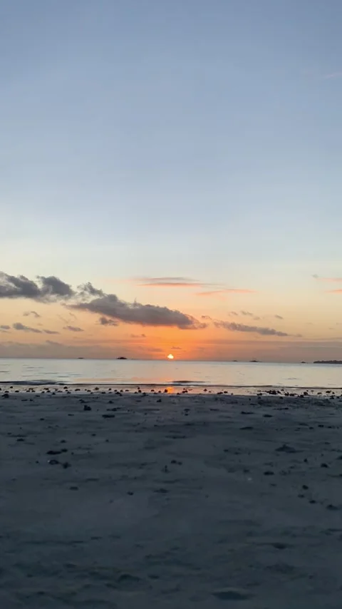 Beach with timelapse Stock Footage 212688681