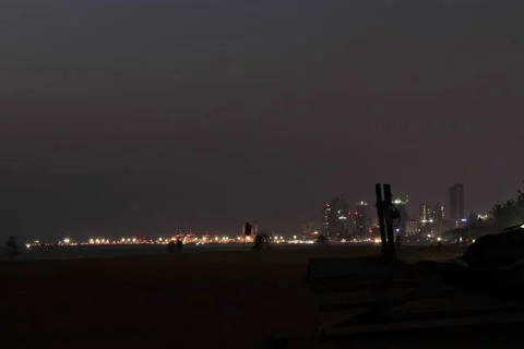 Beach Timelapse - Mount Lavinia, Colombo, Sri Lanka Stock Footage 140800962