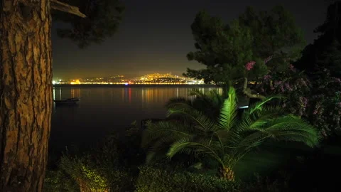 Beach Timelapse At Night Stock Footage 235736194