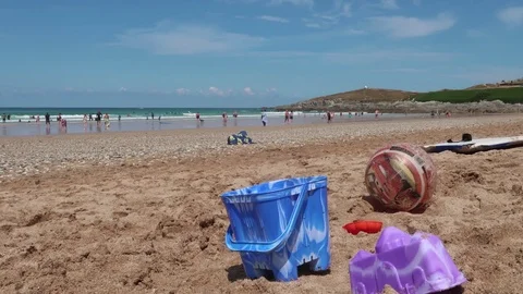 Beach timelapse toys Stock Footage 104482675