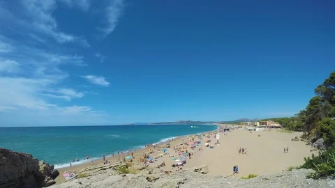 Beach Timelapse Waves and People Vidéo 121627009