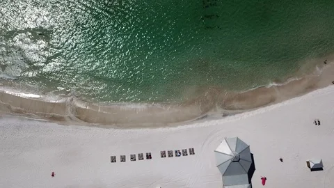 Beach top down view 库存影片 88669513