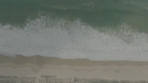 Beach top down view Video stock 178031463
