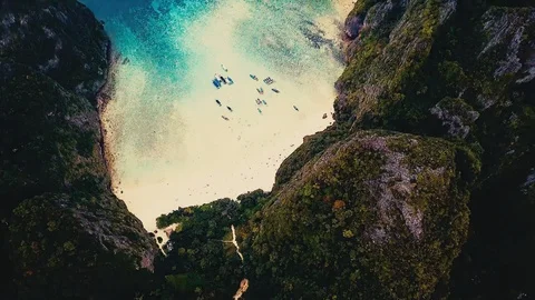 The beach from the top Stock Footage 86353185