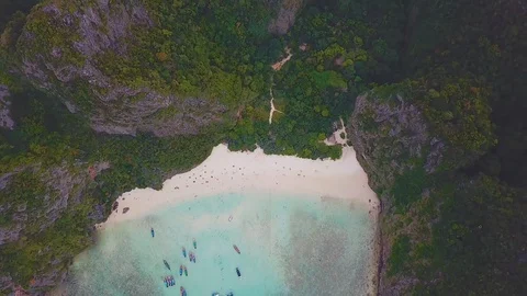 The beach from the top Stock Footage 86378473