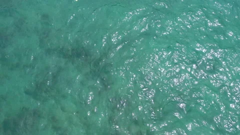 Beach top view with pattern wave Stock Footage 196369641