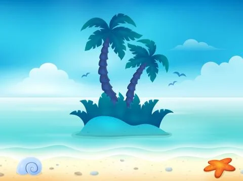 Beach topic image - eps10 vector illustration. Stock-Illustration