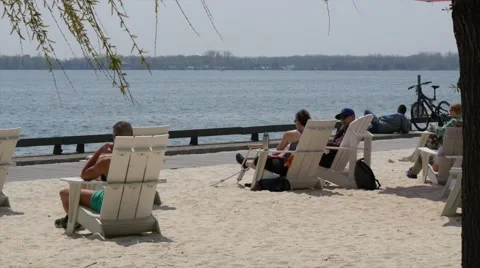 Beach in Toronto Canada Stock Footage 50369735