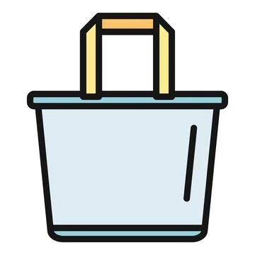 Beach tote bag icon for summer vacation Stock Illustration