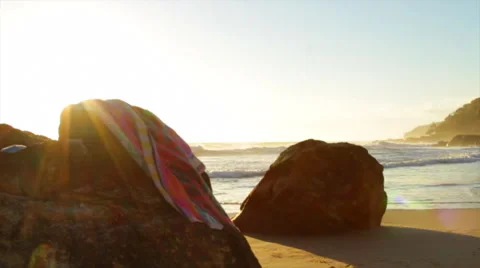Beach Towel Video stock 45970191