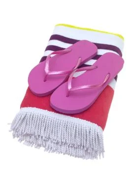 Beach towel Stock Photos