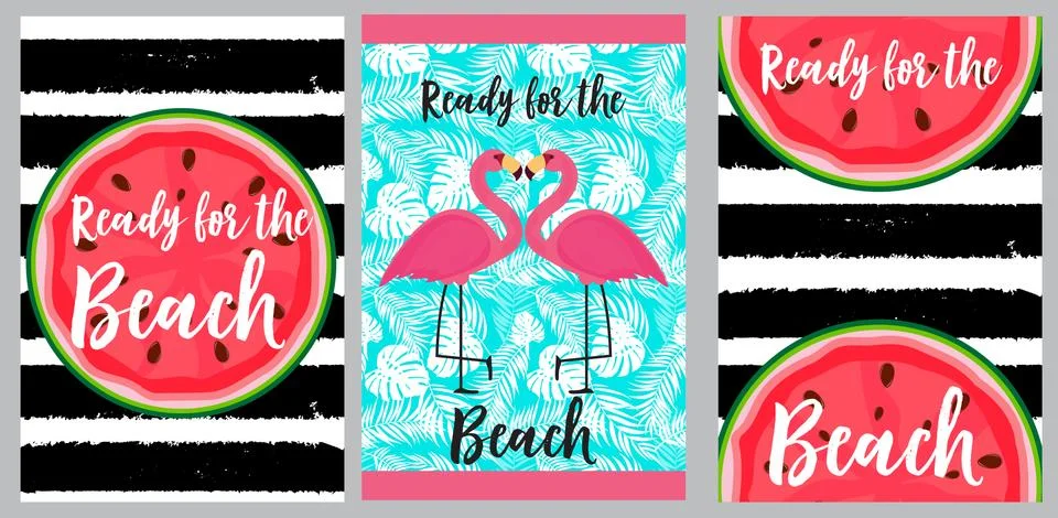 Beach towels design template. Vector Illustration Illustrazione stock