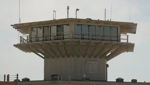 Beach Tower &amp; People Stock Footage 11360306