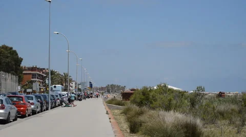 Beach Town Boulevard Stock Footage 54818946