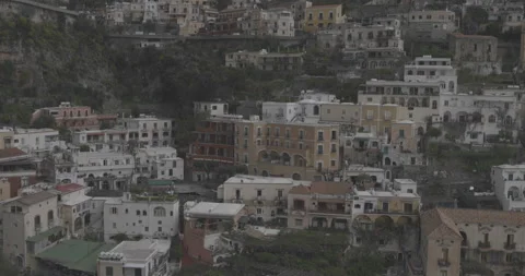 Beach town Positano Architecture Stock Footage 137552488