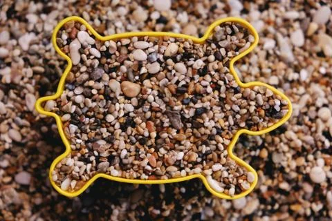 Beach toy in the shape of a turtle Stock Photos