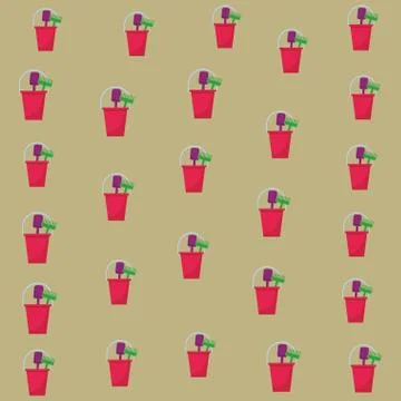 Beach toys background Illustrazione stock