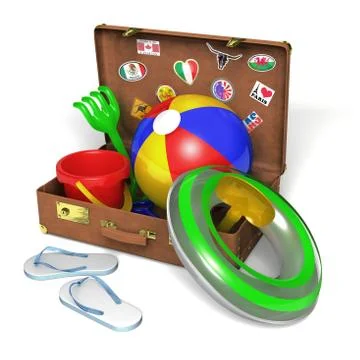Beach toys Stock Illustration