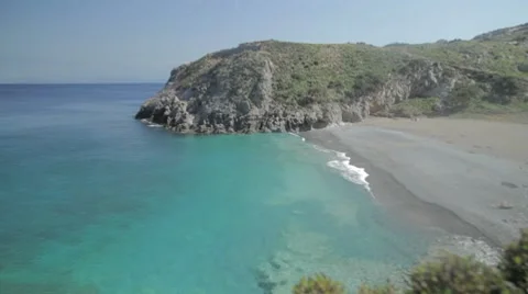 Beach, tracking shot Stock Footage 7748906