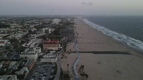 Beach Tracking Sunset Shot Stock Footage 150515805