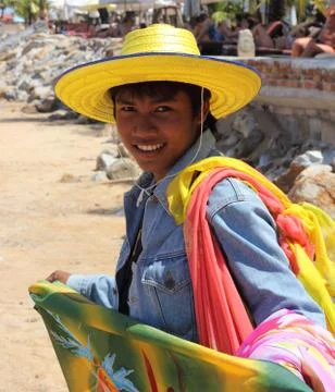 Beach trader Stock Photos